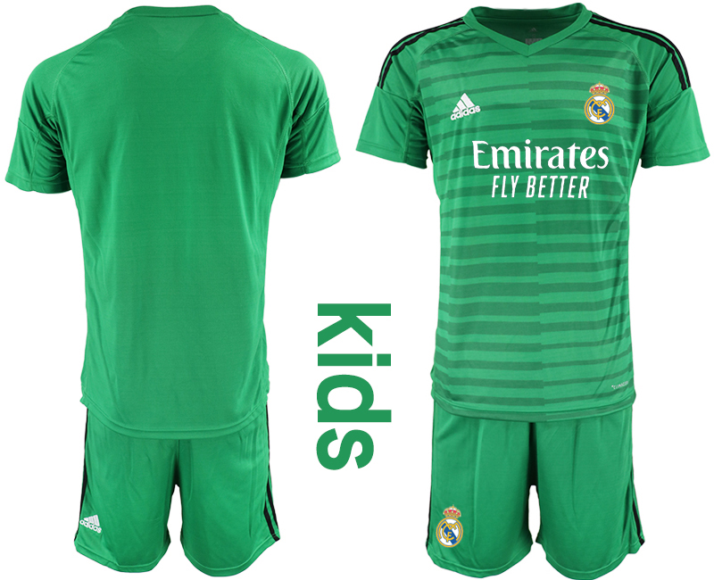 Youth 2020-2021 club Real Madrid green goalkeeper Soccer Jerseys->real madrid jersey->Soccer Club Jersey